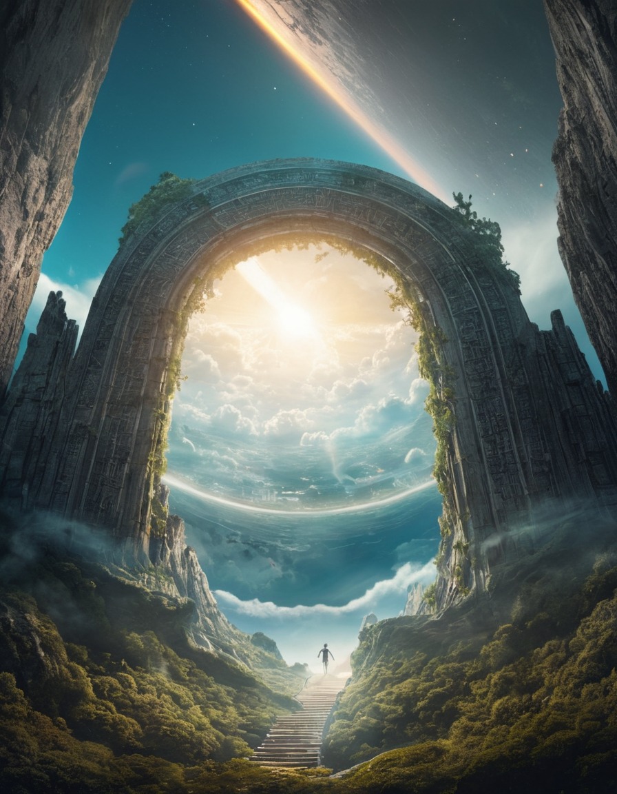 fantasy, portal, otherworldly, sky, dimensions, fantastic