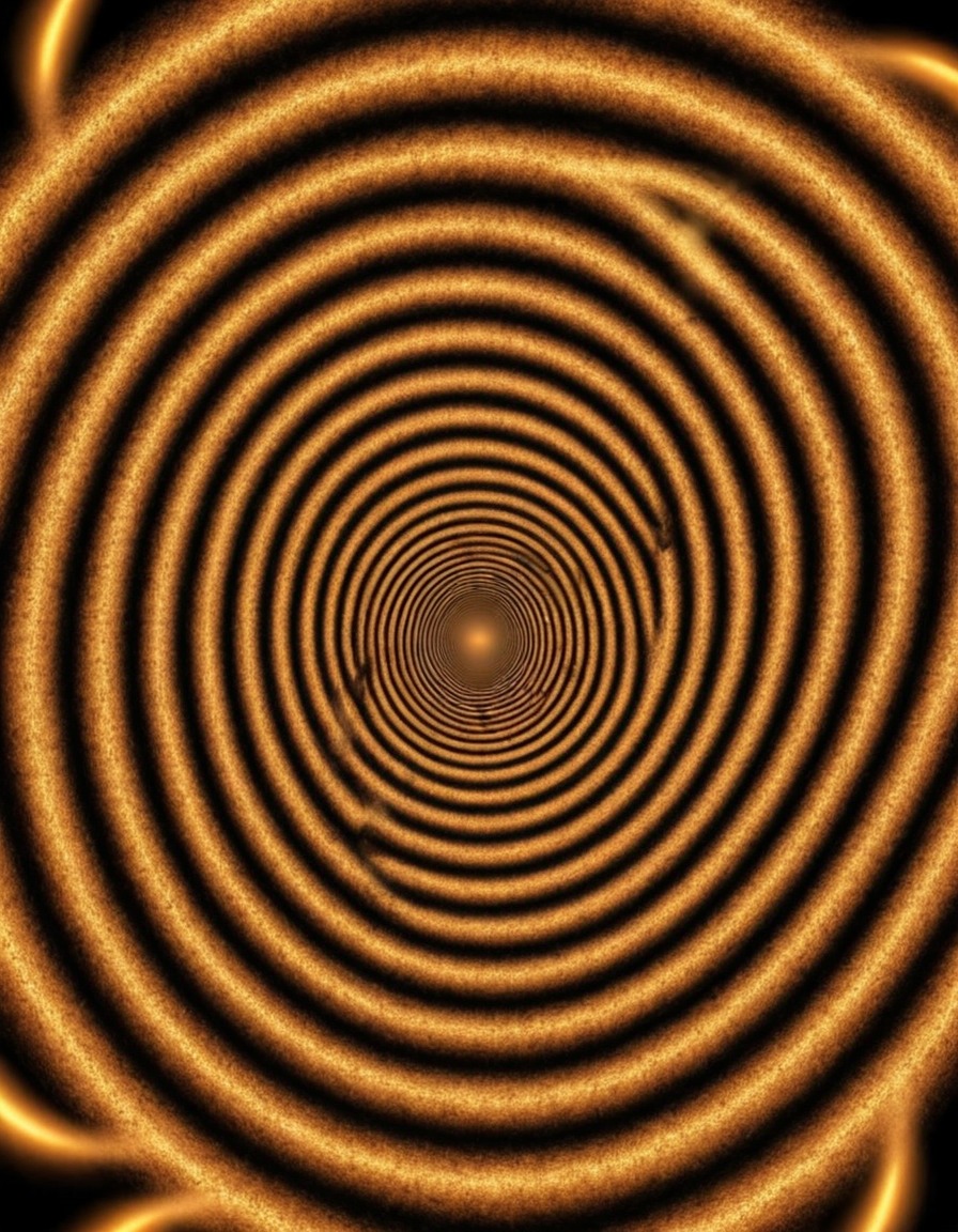 optical illusion, visual trick, spinning circles, perception, brain trickery