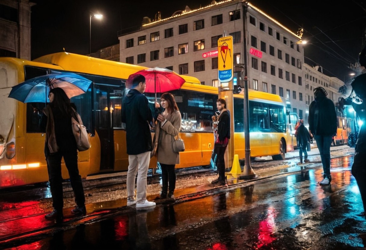 photography, streetphotography, stockphotography, architecture, cityscape, autumn, beautiful, bokeh, bus, city, evening, girl, light, motion, night, people, public, rain, road, stop, street, transport, umbrella, urban, wait, weather, yellow, young, art