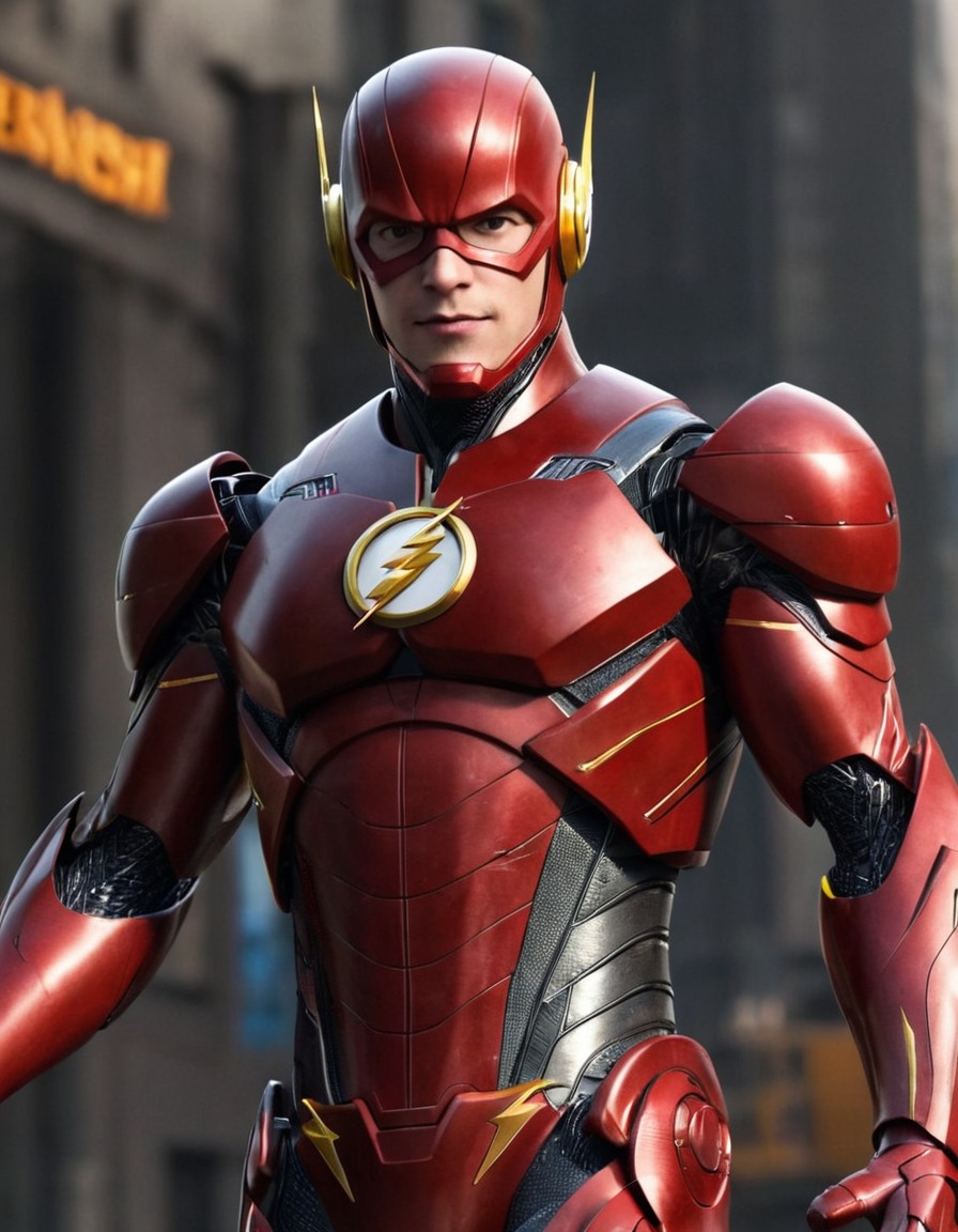 the flash, robot, superhero, science fiction, dc comics