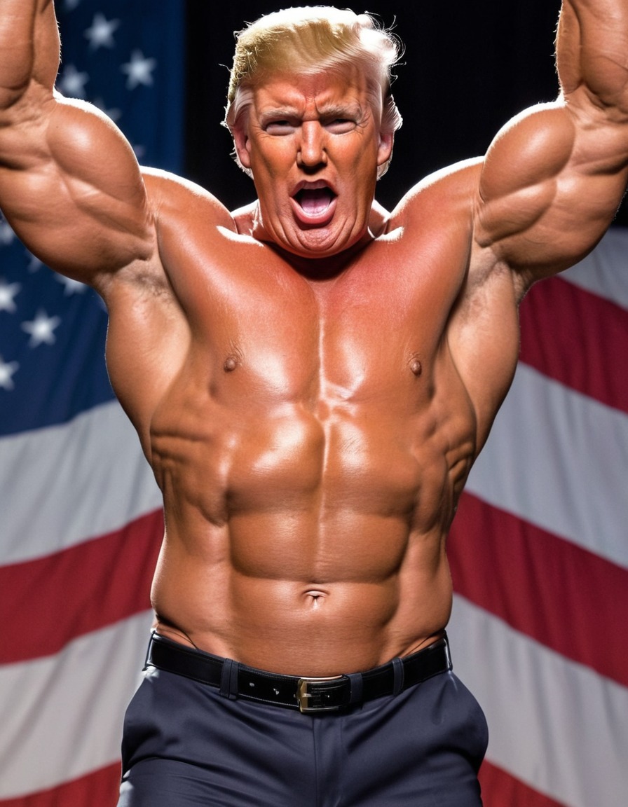 donald trump, bodybuilding, muscles, politics