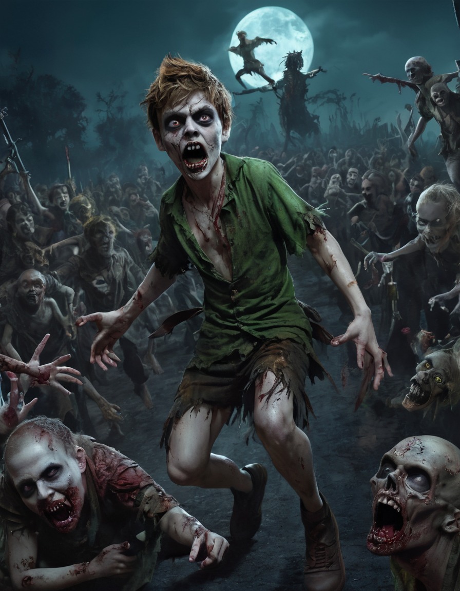 peter pan, zombie, undead, lost boys, neverland, fantasy, horror