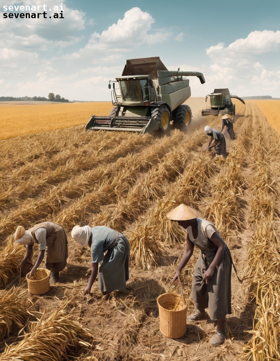 peasants, harvesting, crops, field, agriculture, middle ages