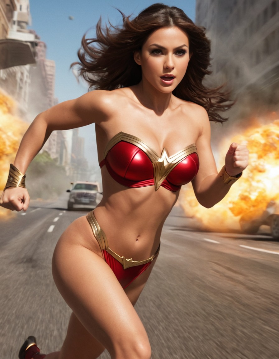 superhero, super speed, chase, criminal, pursuit, superheroine, nsfw, sexy