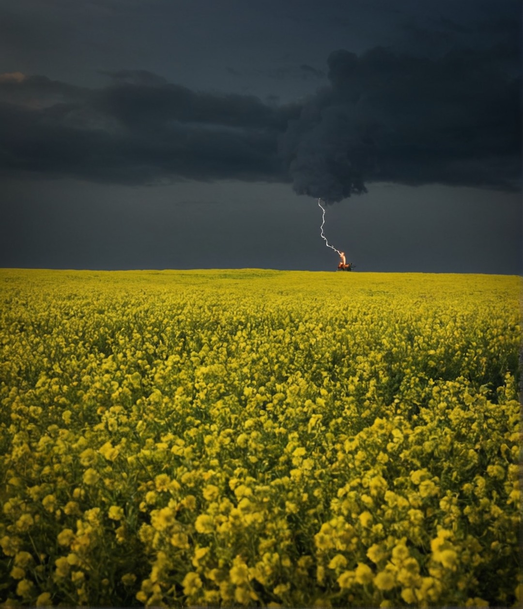 storm, stormy sky, landscape, clouds, fields, aesthetic, nature, naturecore, photography, flowers, curators on tumblr