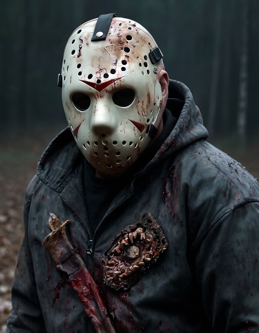 jason voorhees, friday the 13th, zombie, decayed flesh, horror, hockey mask