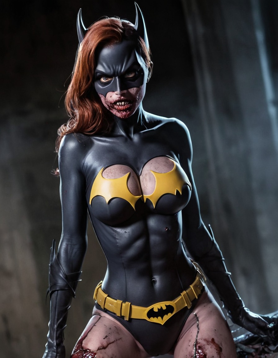 zombie, batgirl (dc comics), dc comics, gotham city, superhero, undead, horror