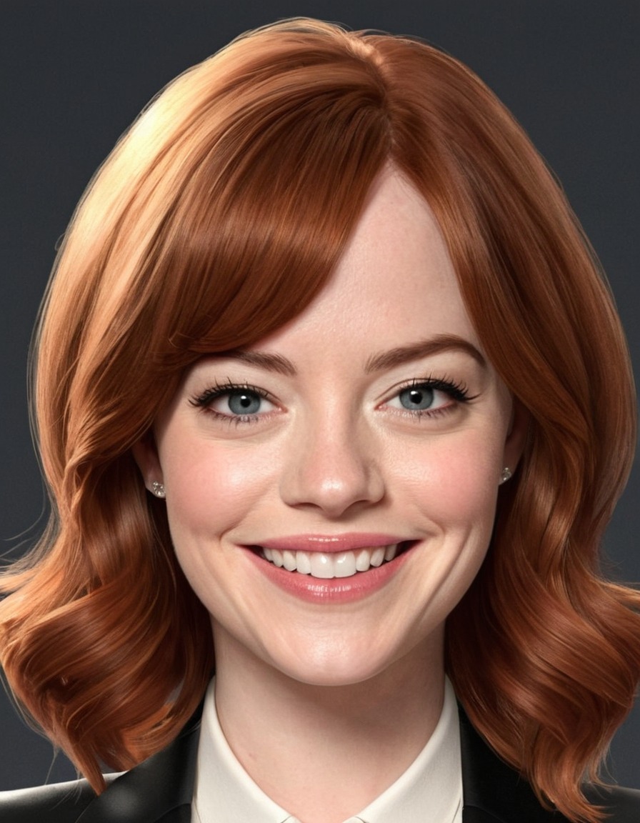 emma stone, celebrity, actress, caricature, humor, funny, cartoon