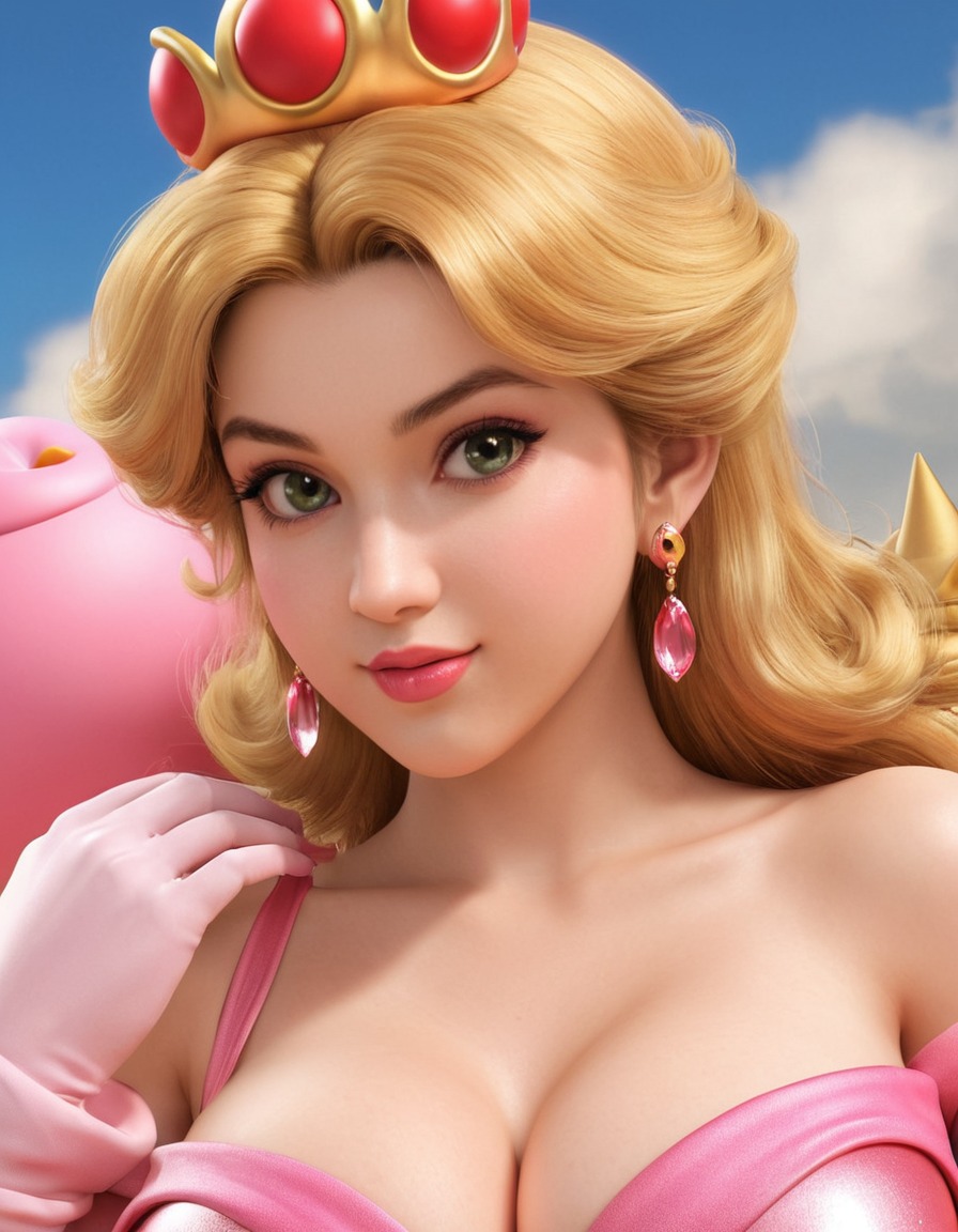 princess peach, super mario bros., video games, nintendo, female character, action-adventure, royalty