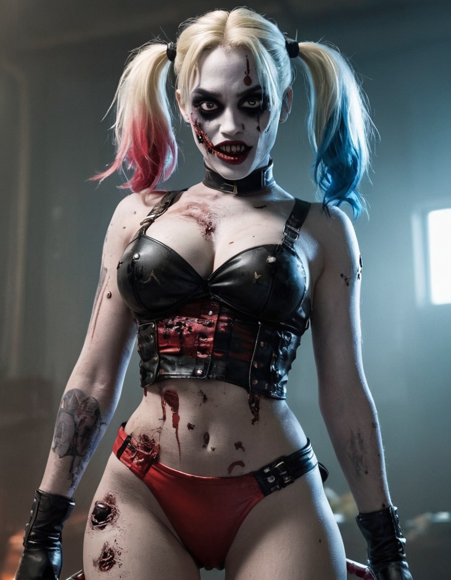 zombie, harley quinn, dc comics, undead, supernatural, horror, apocalyptic