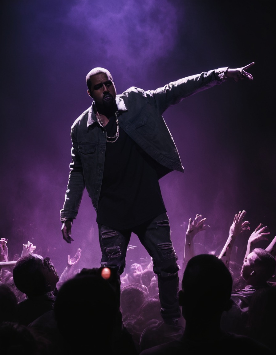 kanye west, zombie, rap, concert, music, performance, celebrities