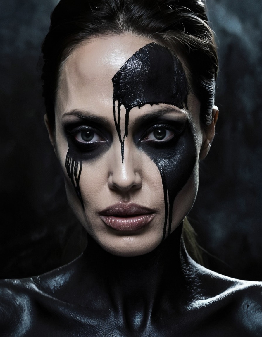 angelina jolie, celebrity, horror, halloween, undead, dark beauty, zombie, celebrities