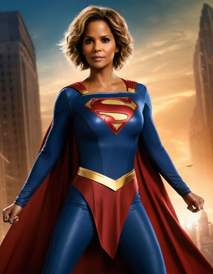 halle berry, superwoman, dc comics, actress, superhero, supergirl, film