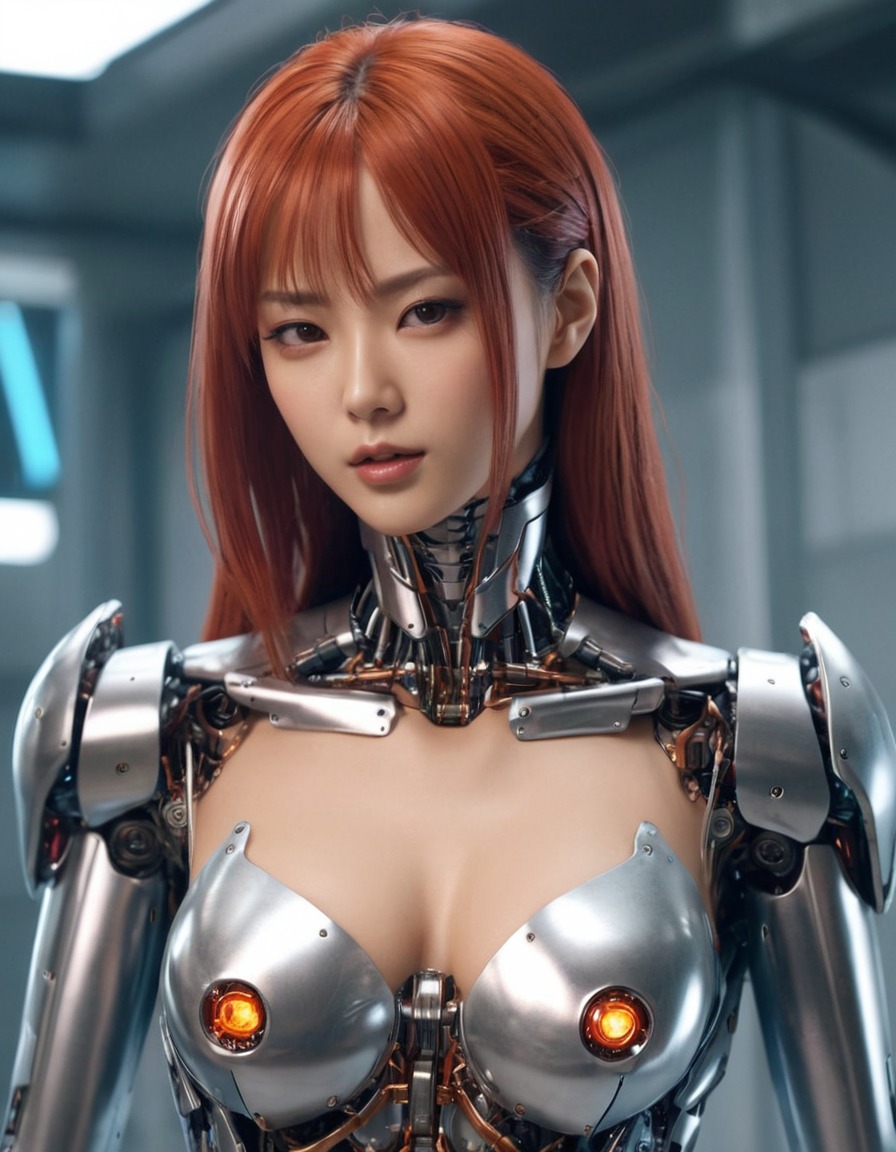 mutations, woman, female, anime, robotic skin, metamorphosis, cybernetic enhancements