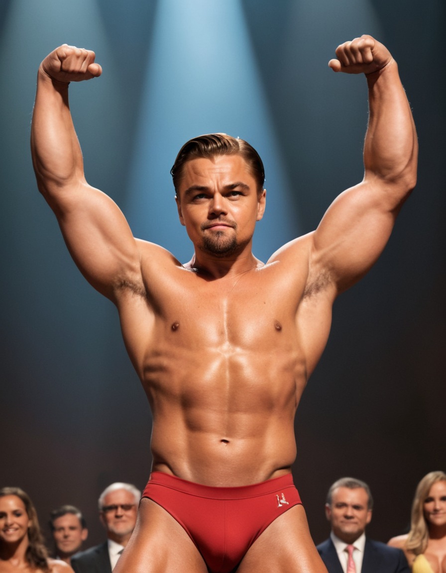 leonardo dicaprio, bodybuilder, actor, stage, muscles, fitness, body transformation.