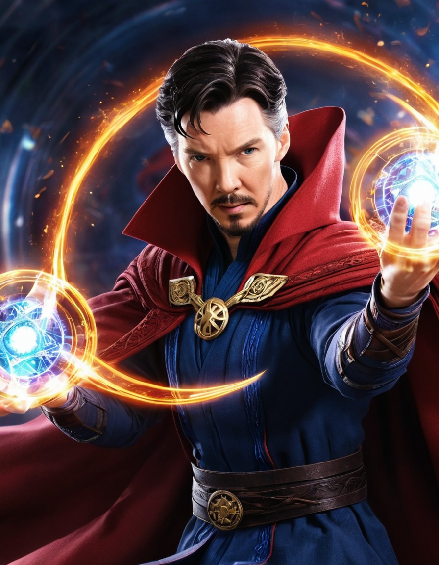 doctor strange, marvel, superhero, magic, shield, sorcerer supreme, anime