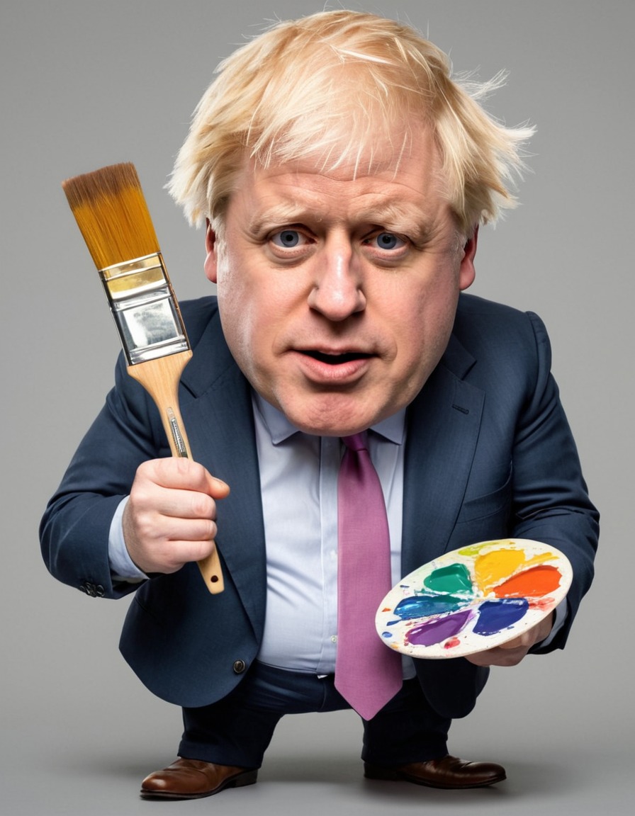 caricature, boris johnson, art, humor, politics