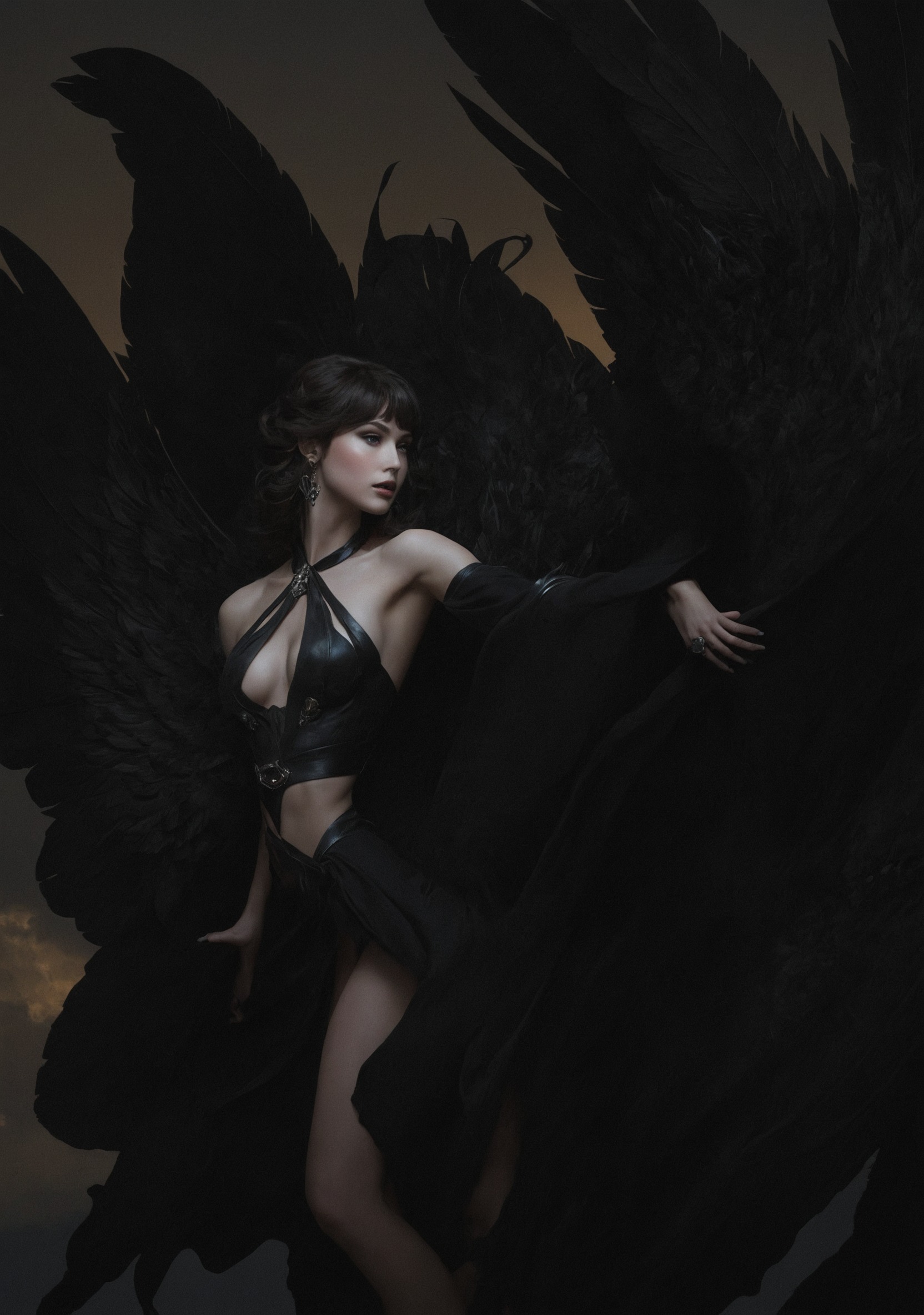 art, illustration, digital art, dark art, fantasy, devil, demon, wings, satan, romance, not but like