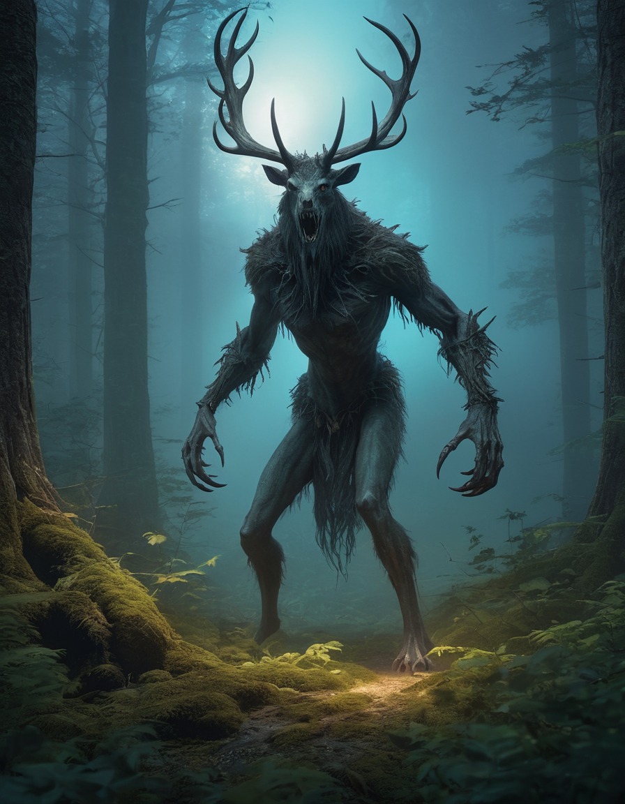 wendigo, algonquian folklore, forest, magical, creature