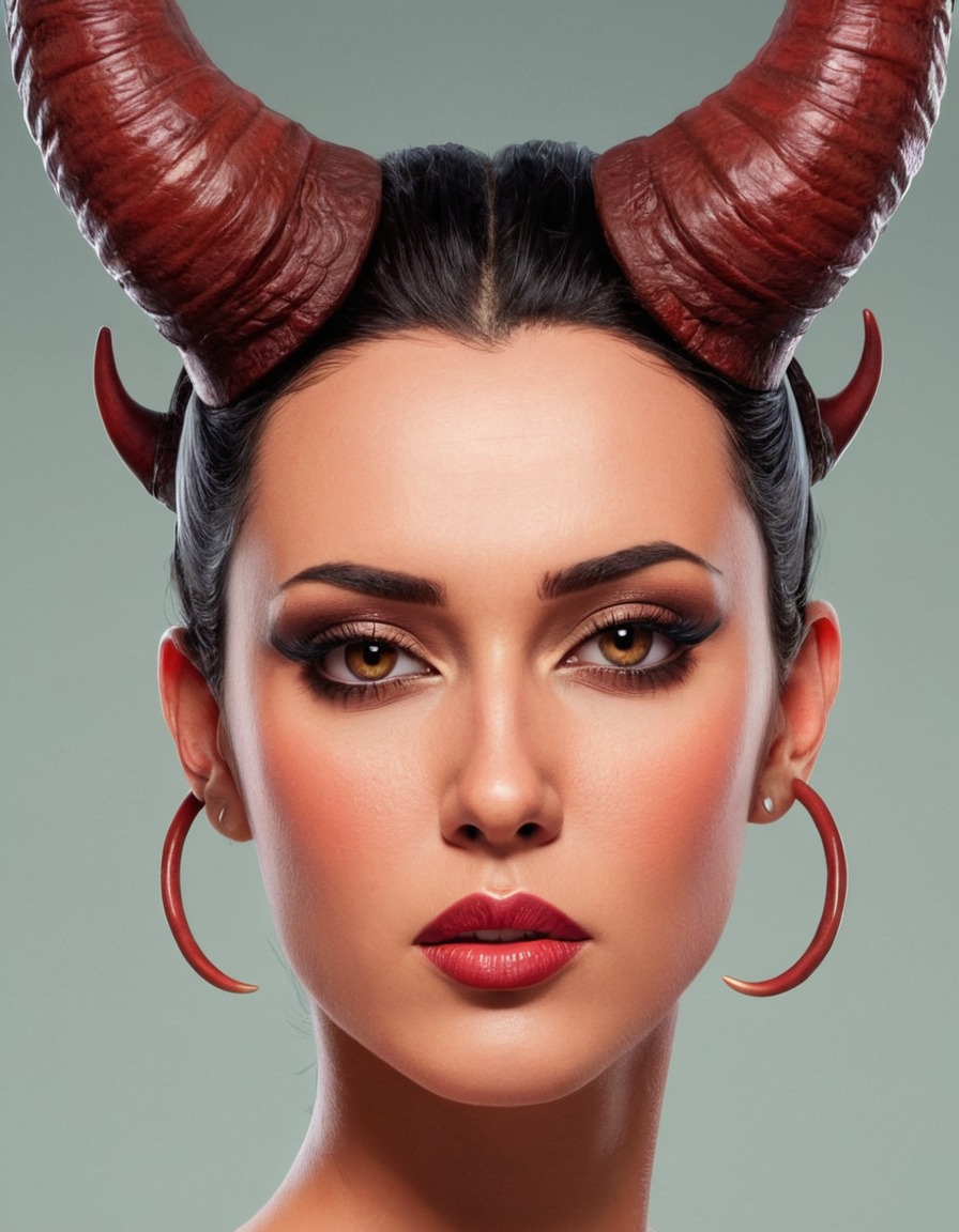 mutations, woman, female, horns, forehead, physical transformation, fantasy