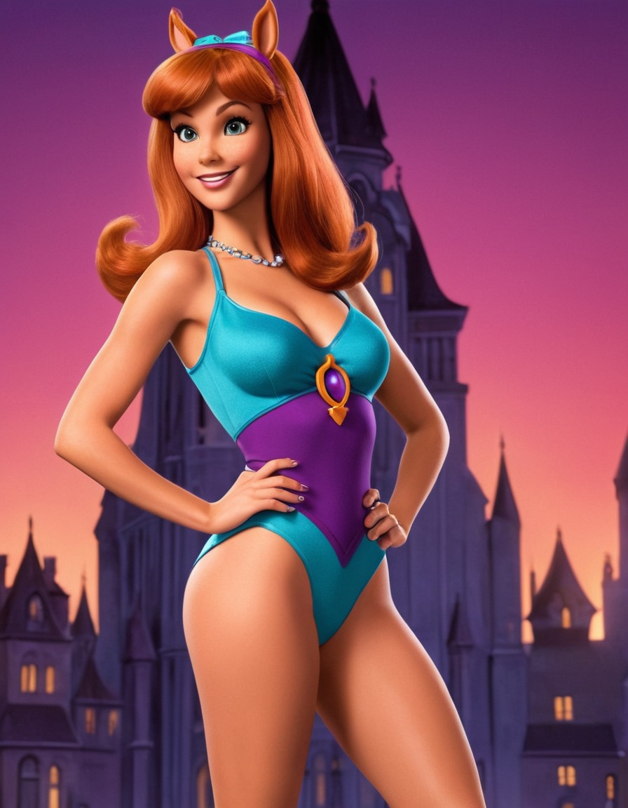 daphne blake, scooby-doo, animated character, mystery solver, fashion icon, real-life portrayal, beauty