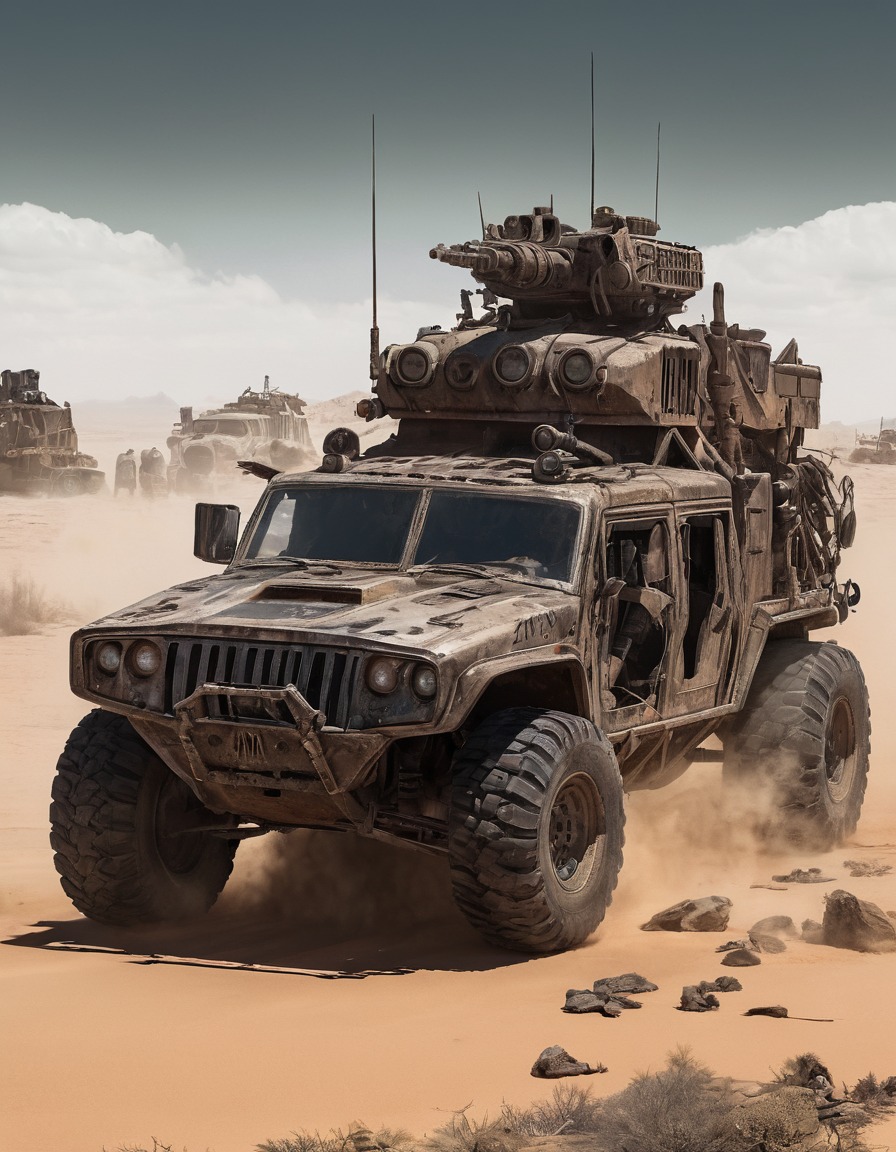 desert, chase scene, post-apocalyptic, vehicles, action, adventure, mad max