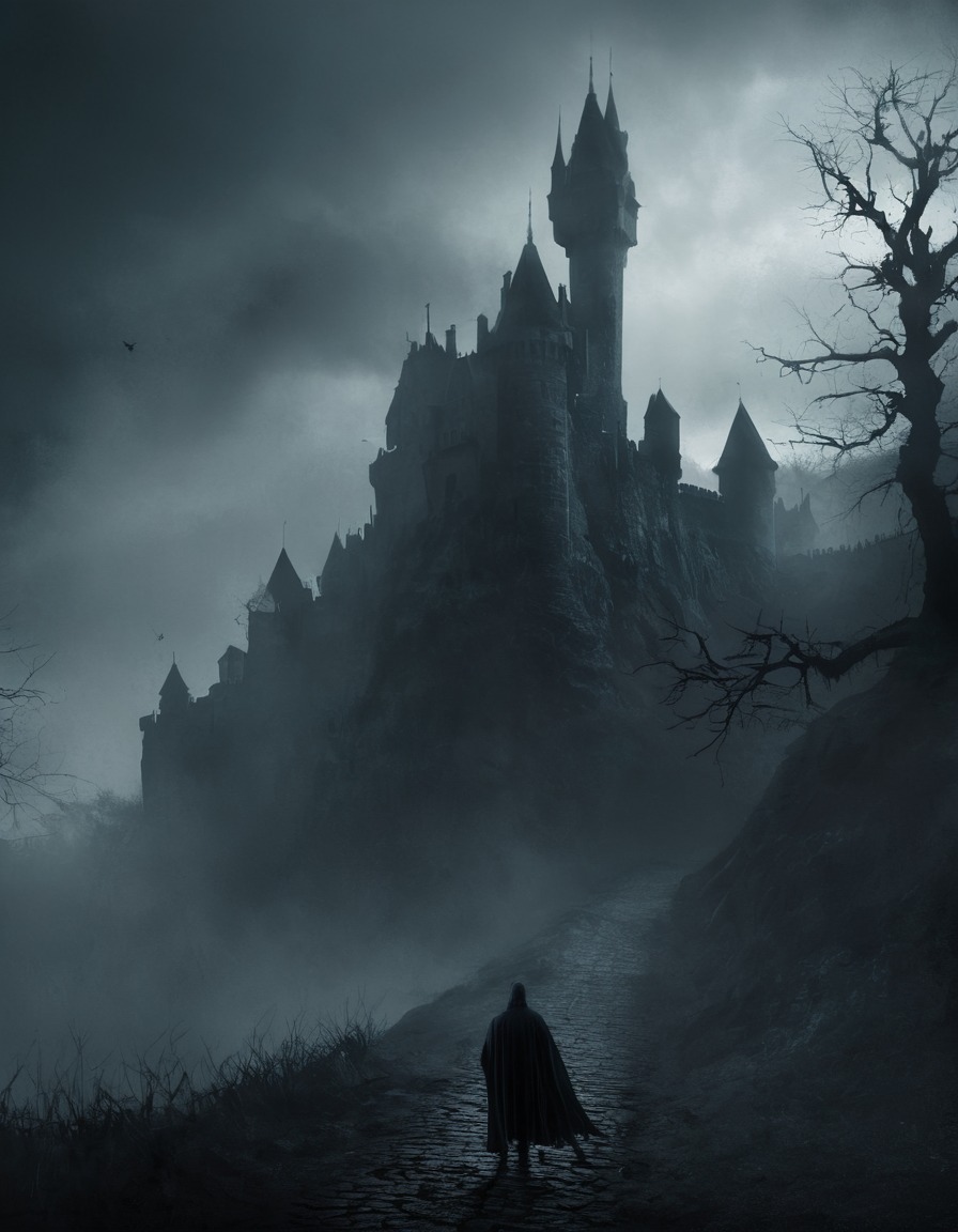 castle, medieval, misty, spooky, gothic, underground, dark