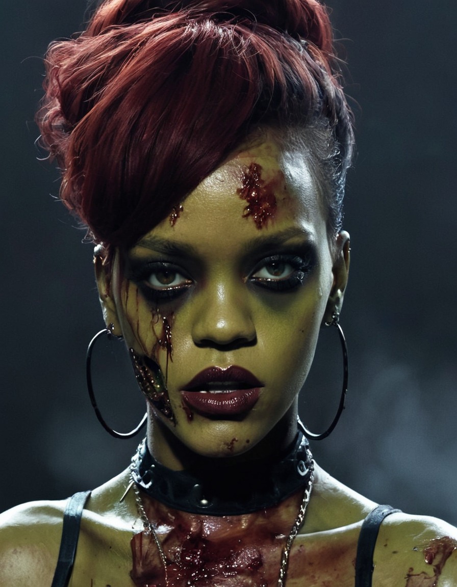 rihanna, zombie, glamour, undead, music, celebrity, celebrities