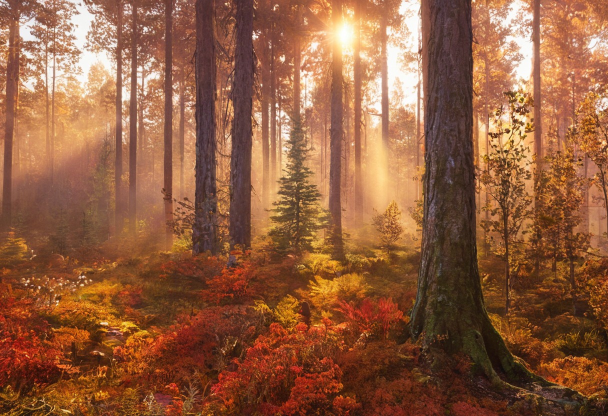 autumn, mountains, scenic, trees