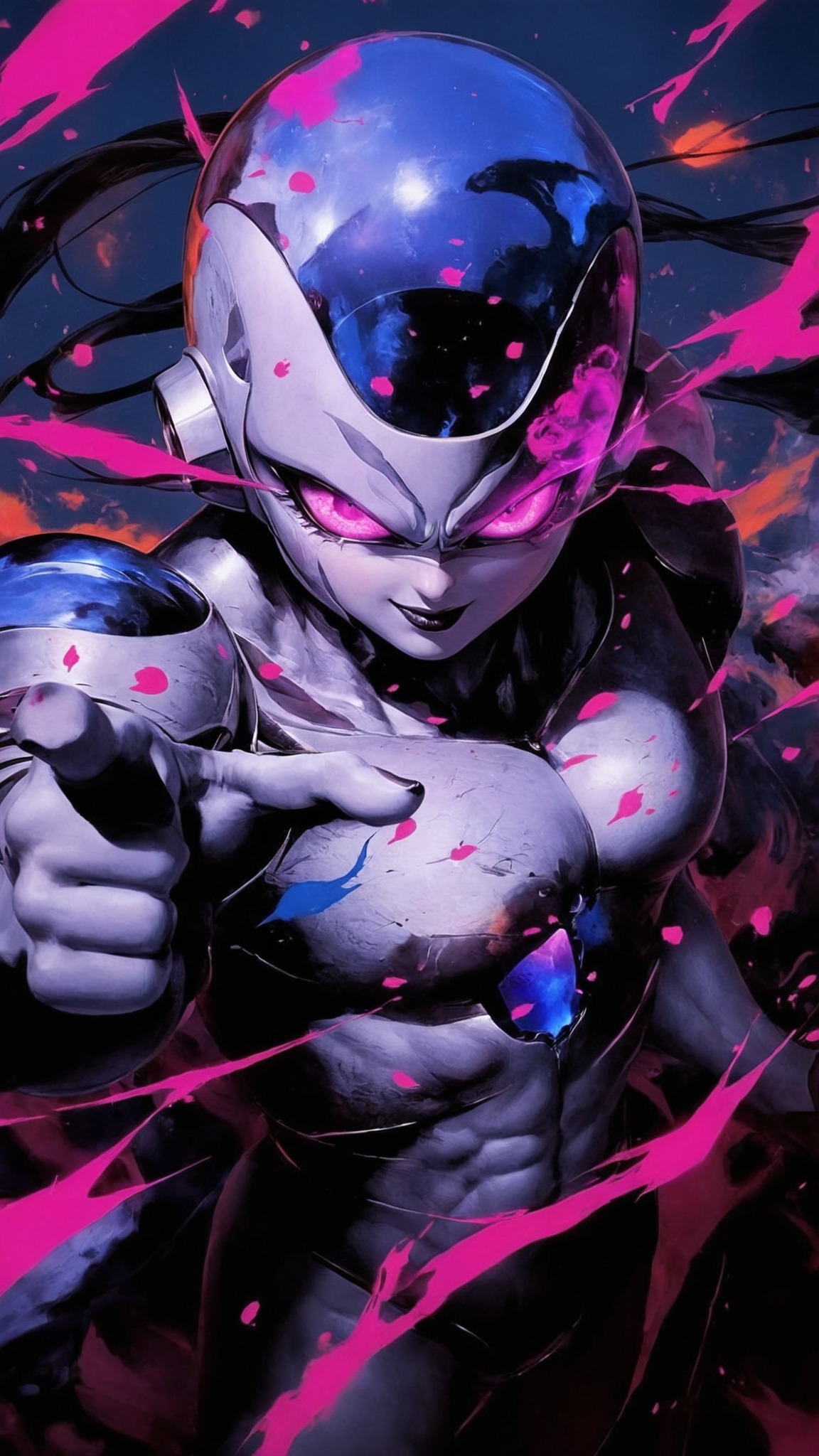 frieza, dragonball z, dbz, art, purple, anime