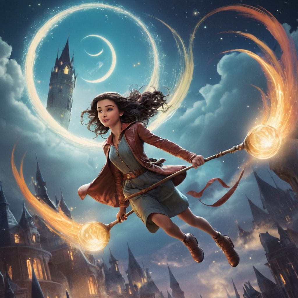 magic, harrypotter, digitalart, fantasyart, conceptart, fanart, broomstick, clouds, elements, fairytale, fantastical, fantasy, featuring, gear, magical, quidditch, shimmering, sparks, sport, swirling, vibrant, whimsical, dailychallenge, tengrai