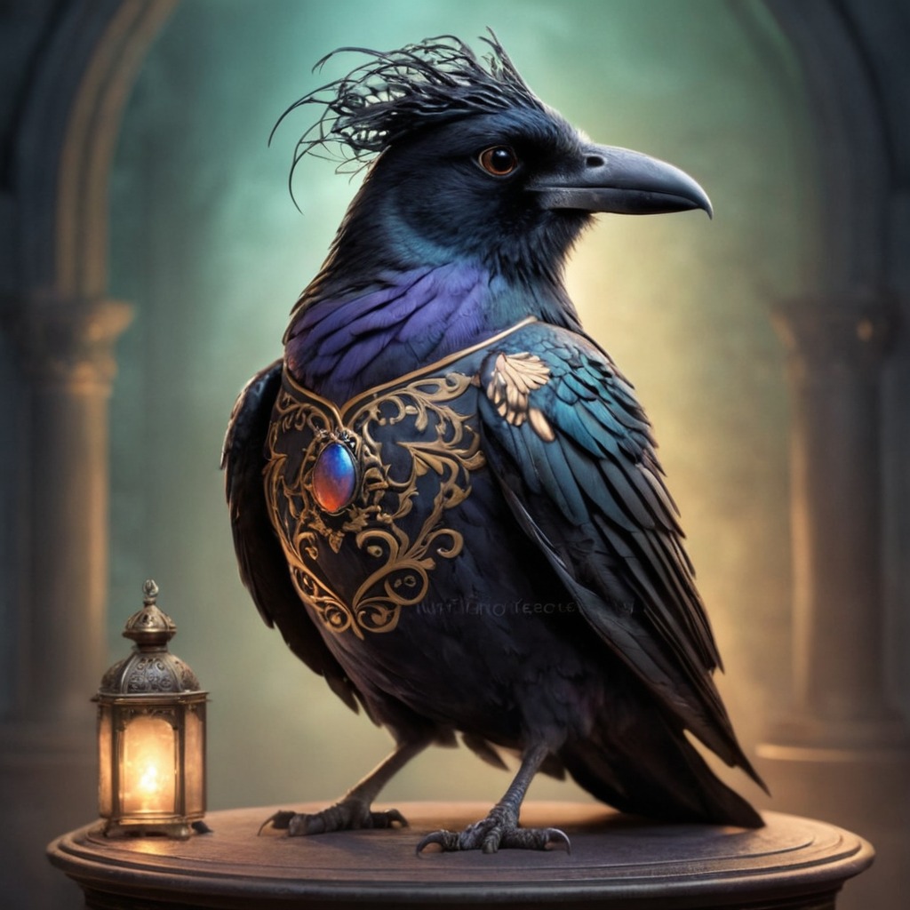 digitalart, raven, ravens, aiart, tengrai, printqualityart