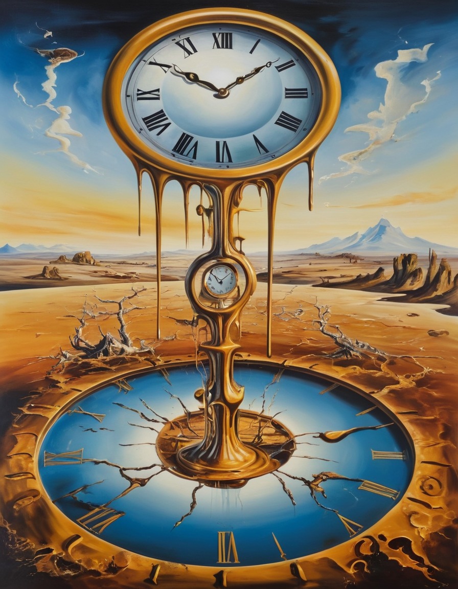 clock, melting, salvador dali, surrealism, surreal