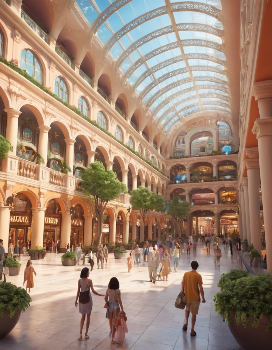 fantasy, shopping mall, big city, fictional creatures, fantasy world, magical, urban fantasy