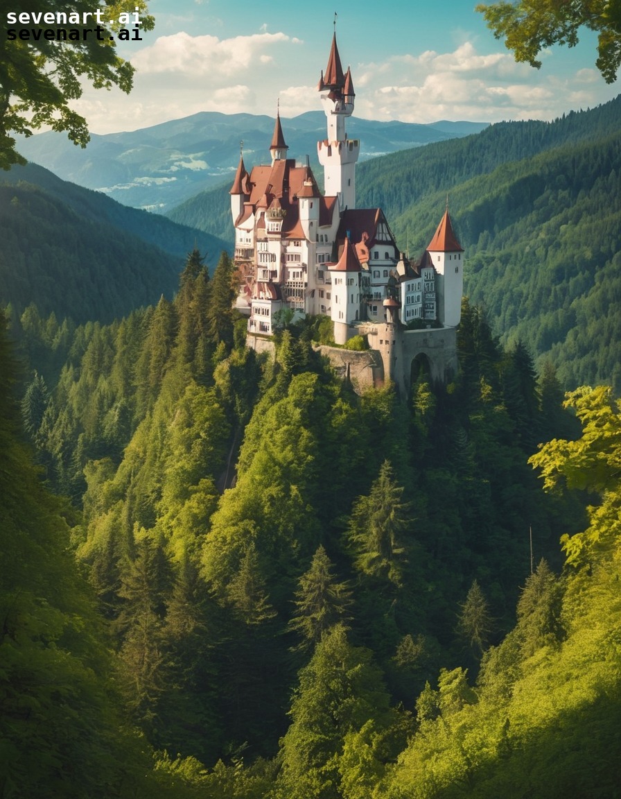 fairytale, castles, germany, black forest, illustration, europe