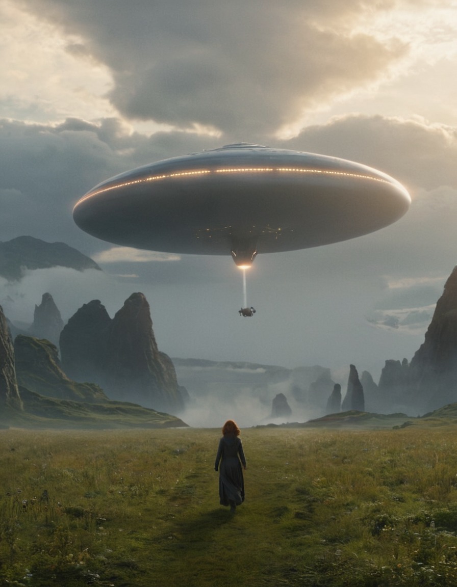 arrival (2016), movie scene, beautiful, amy adams, science fiction, first contact, cinematography