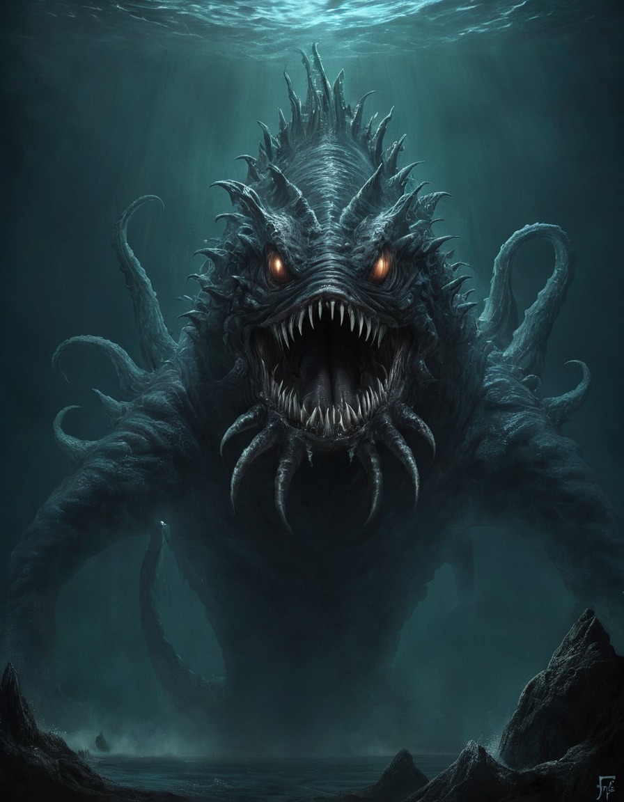 jengu, sea monster, african folklore, mythical creature, horror, legend, water spirit