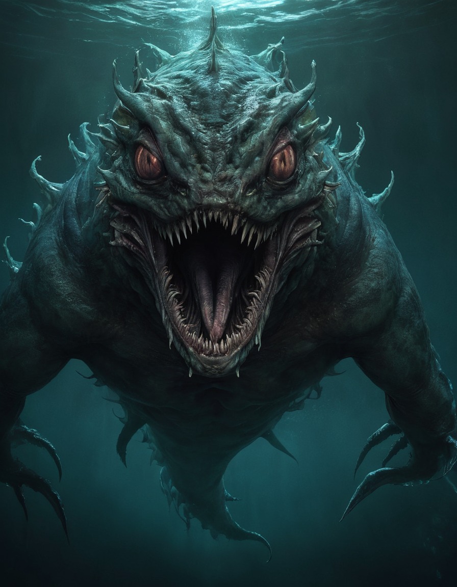 lusca, epic, sea monster, legendary creature, caribbean folklore