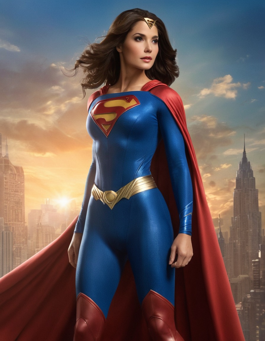 superman, female superhero, genderbent character, dc comics, iconic hero, strength, cape