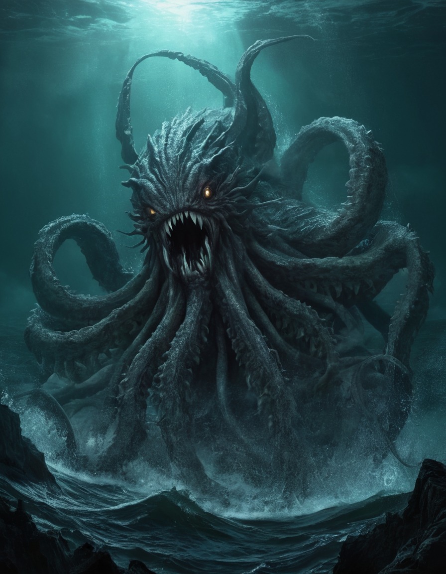 kraken, mythical creature, sea monster, legend, tentacles, maritime folklore