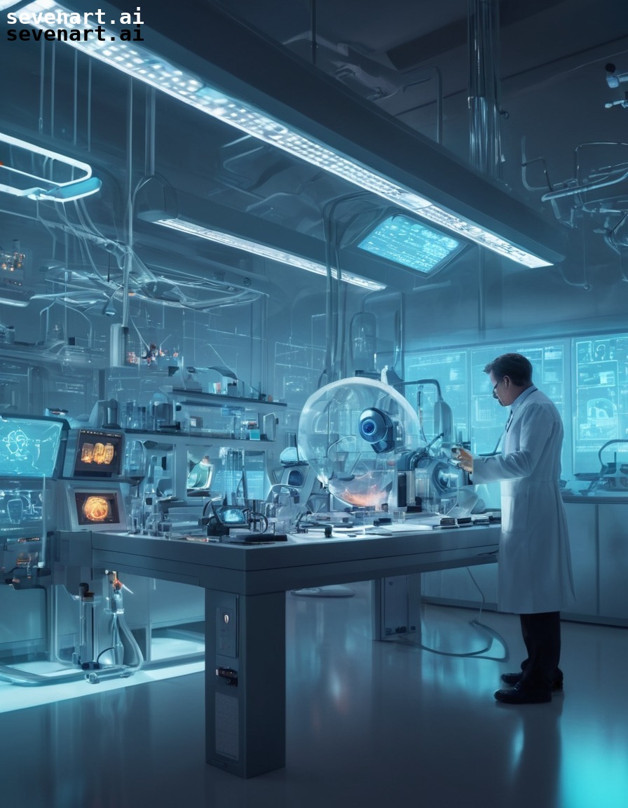 futuristic, laboratory, scientist, experiments, technology, future