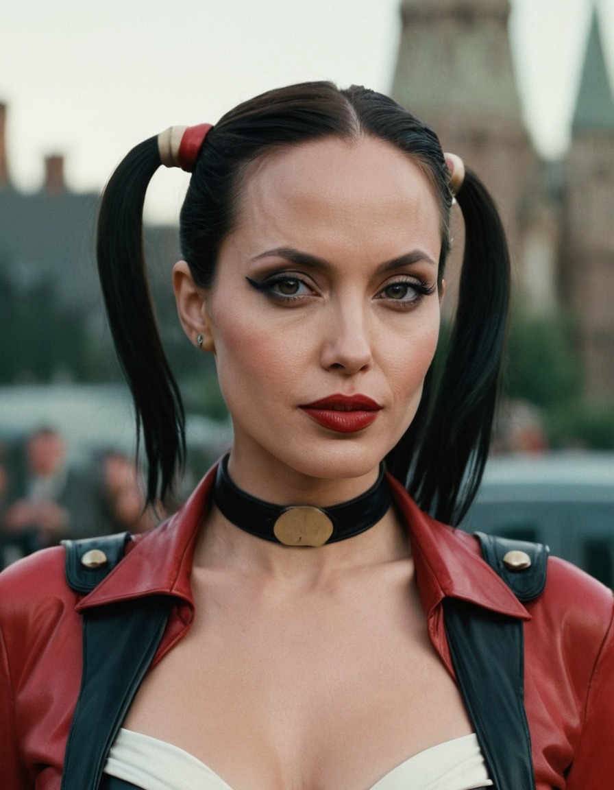 harley quinn, angelina jolie, dc comics, superhero, actress