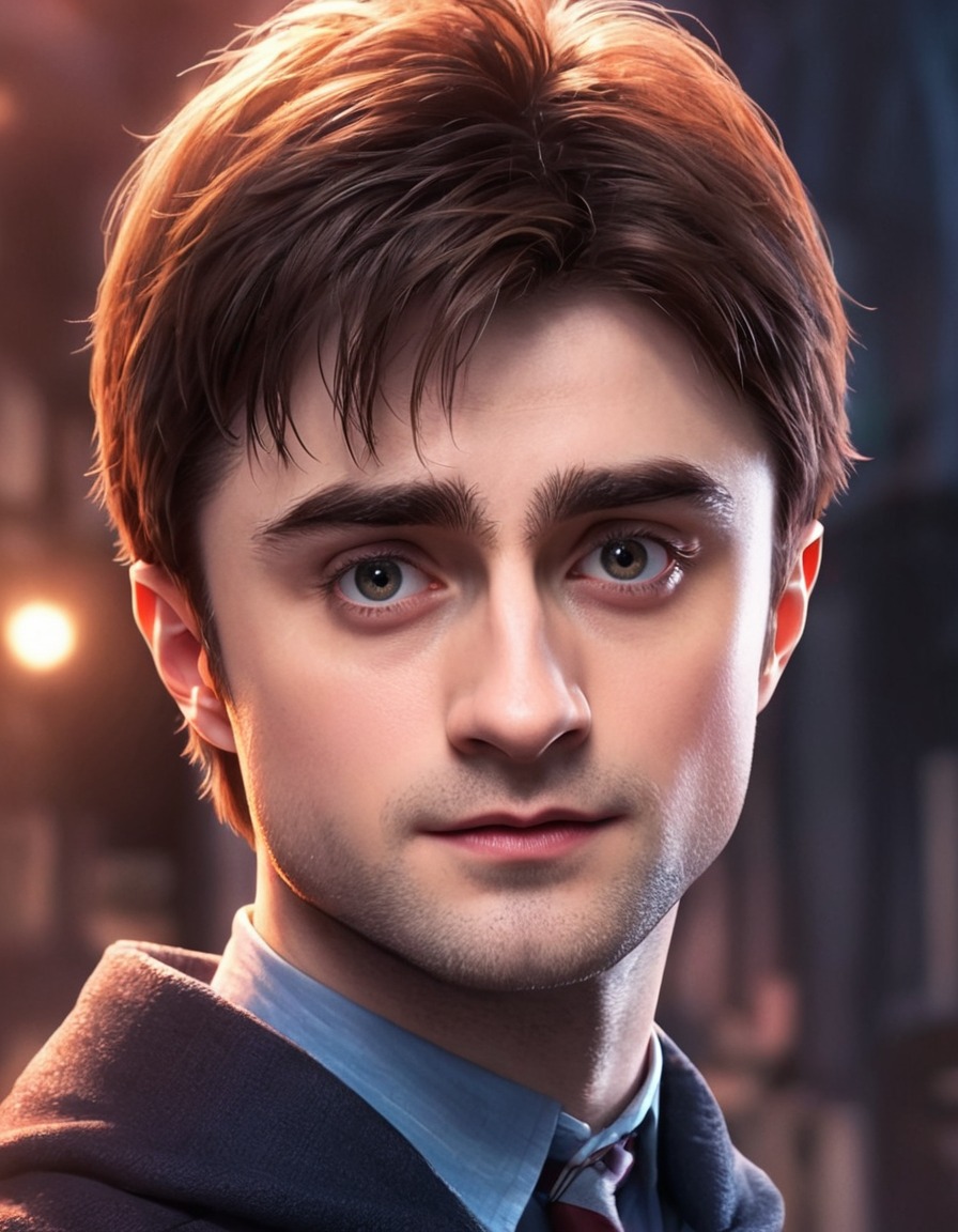 daniel radcliffe, anime, magical, protagonist, fan art