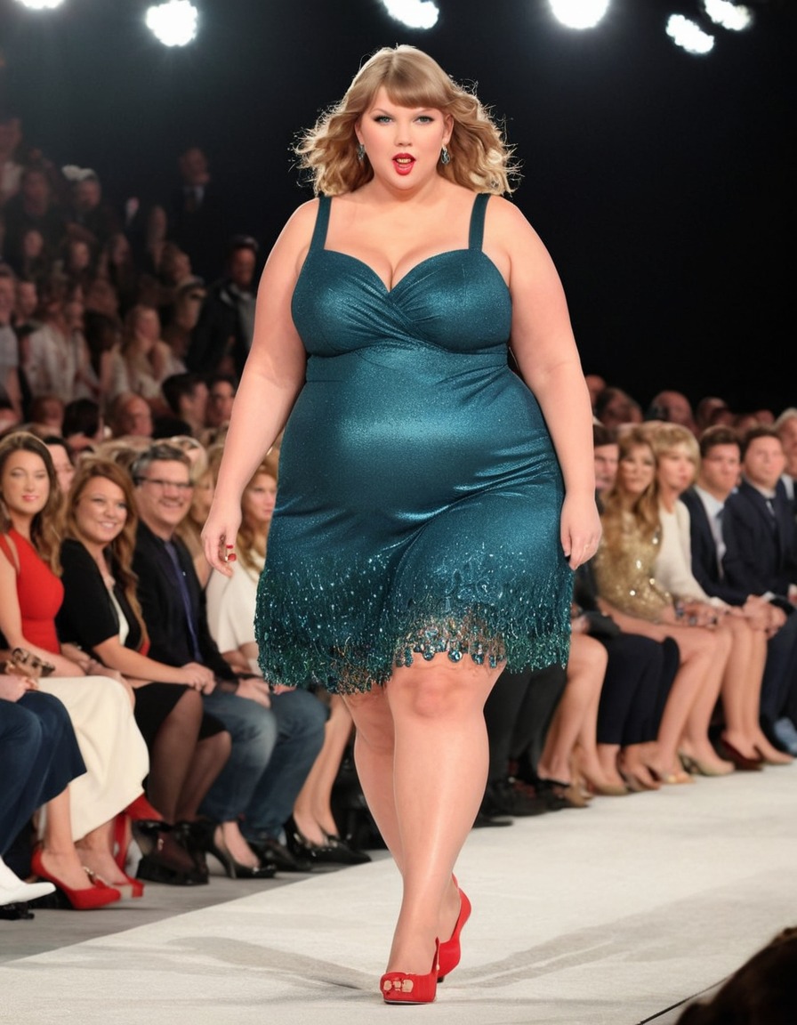 taylor swift, runway, overweight, humor, fat