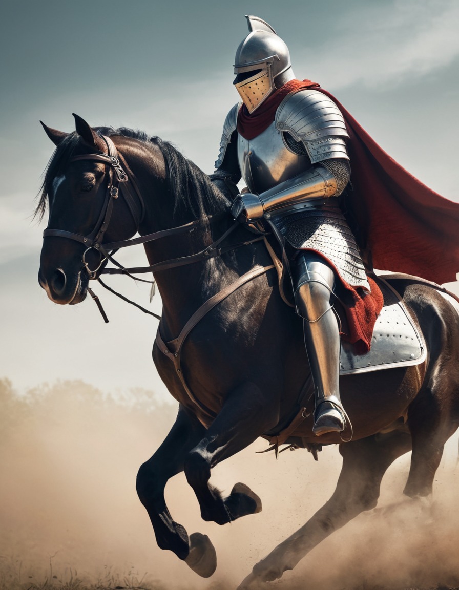 medieval, knight, armor, horse, battle, middle ages