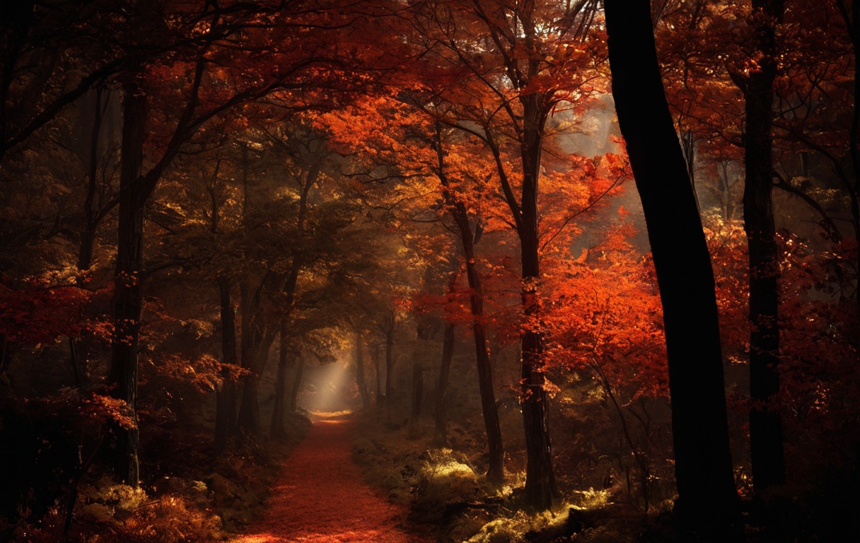 autumn, autumnal, dark, fog, foggy, forest, mist, misty, orange, path, road, season, seasonal, tree, trees, wood, woodland, woods, pieters, nelleke, nellekepieters