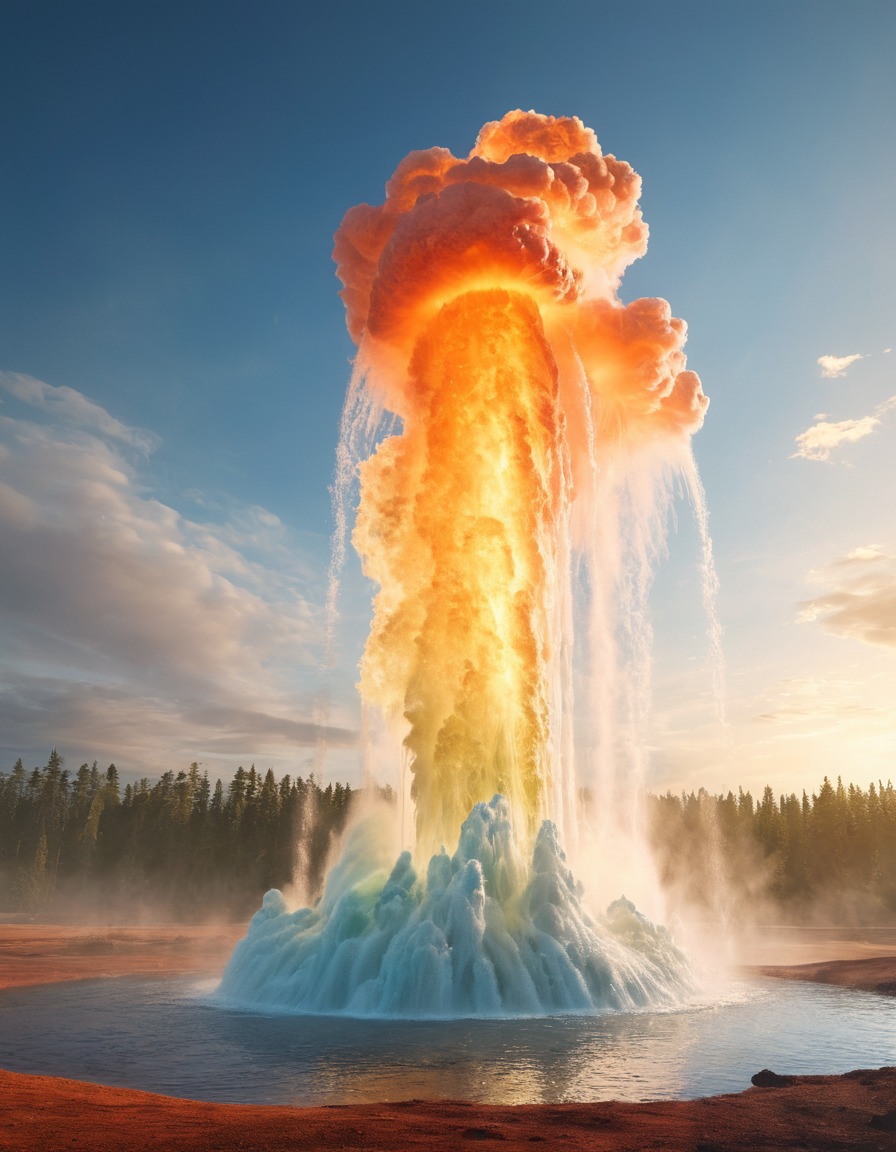 nature, geyser, beautiful, natural wonder, geothermal, volcanic, scenic landscape