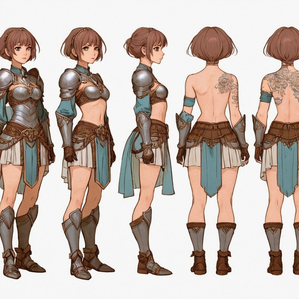 characterdesign, adoptable, warrior, characterconcept, referencesheet, rpg, fighter, digitalart, anime, animegirl, conceptart, originalcharacter, fantasyart