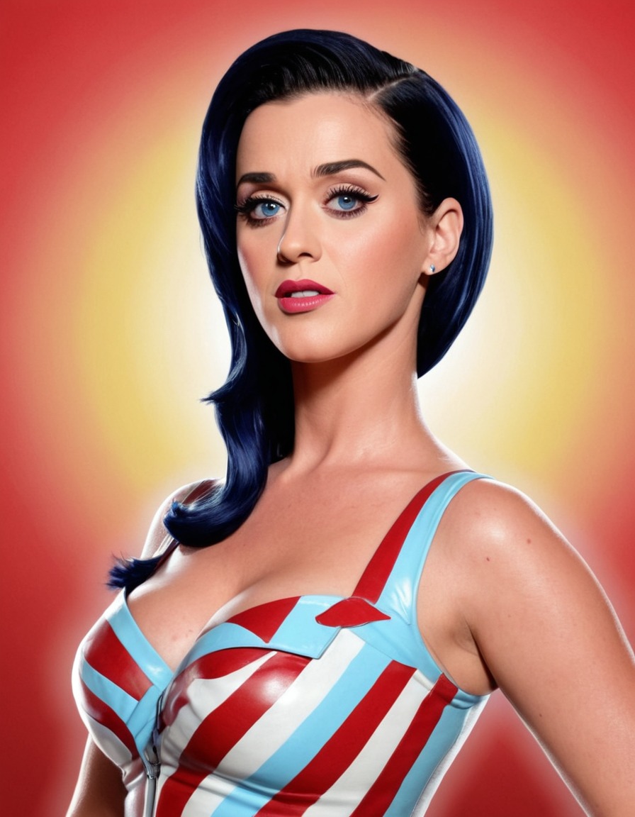 katy perry, funny, painting, celebrity, pop culture