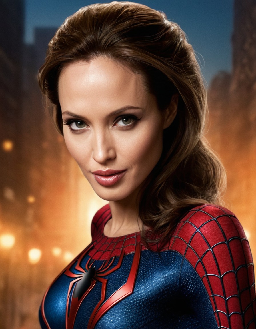 angelina jolie, spiderman, hollywood, actress, superhero, marvel, celebrity